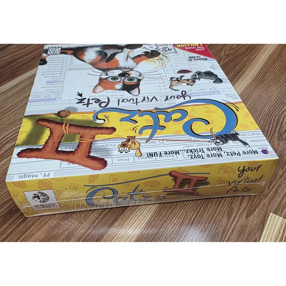 Catz II Your Virtual Petz PC Game New Sealed BIG BOX Windows 95‎ CD-ROM PF Magic